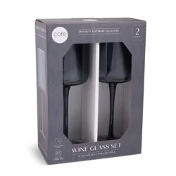 Core Home Wine Glass Set - Gray