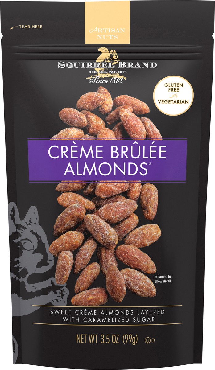 slide 1 of 11, Squirrel Brand Creme Brulee Almonds 3.5 oz. Bag, 3.5 oz