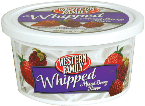 slide 1 of 1, Western Family Whip Mix Berry Cream Cheese Cup, 8 oz