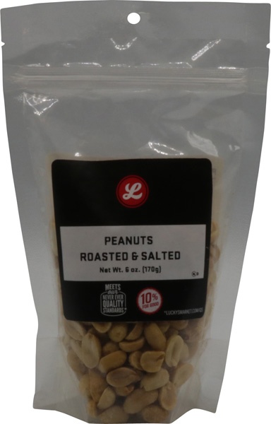 slide 1 of 1, Lucky's Market Salted Peanuts, 6 oz