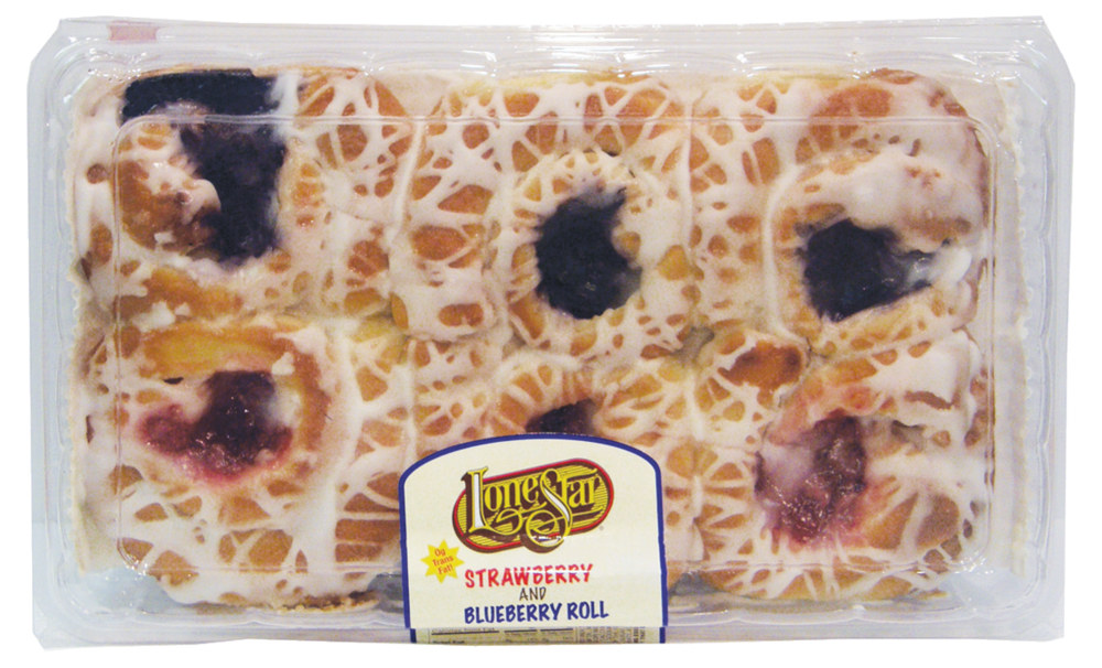 slide 1 of 1, Lone Star Strawberry & Blueberry Rolls, 6 ct; 21 oz