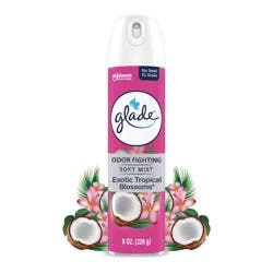 Glade Odor Fighting Soft Mist Air Freshener Room Spray, Exotic Tropical Blossoms