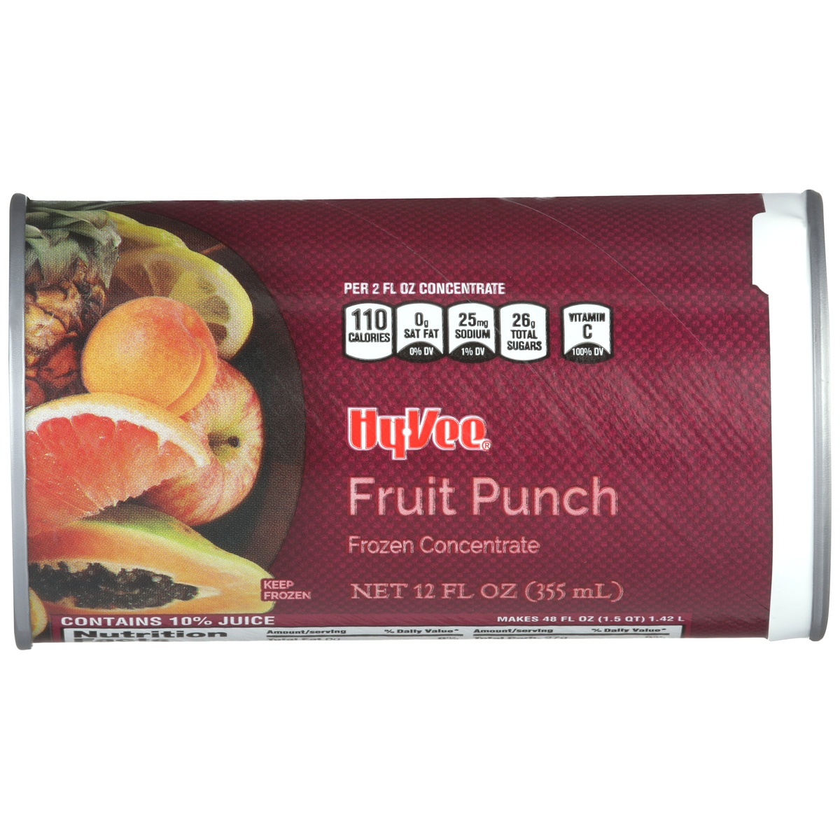 slide 1 of 1, Hy-vee Fruit Punch Frozen Concentrate, 12 fl oz
