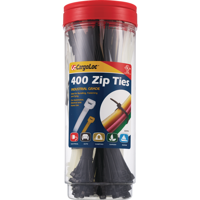 slide 1 of 1, Allied Zip Ties, Assorted, 400 Pc, 400 ct
