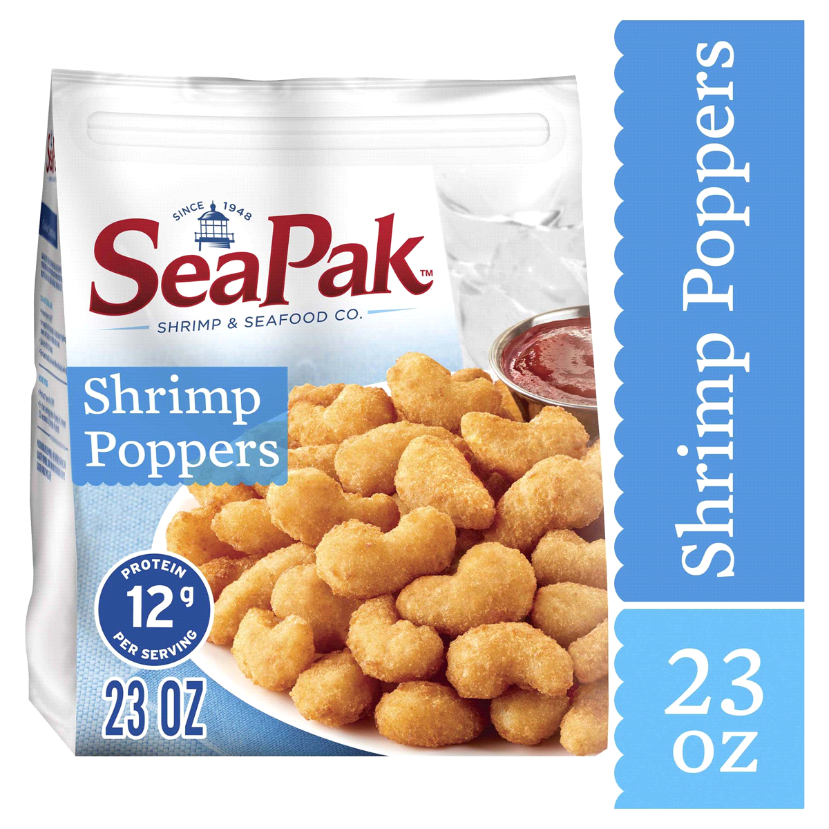 slide 1 of 1, SeaPak Oven Crunchy Shrimp Poppers, 25 oz