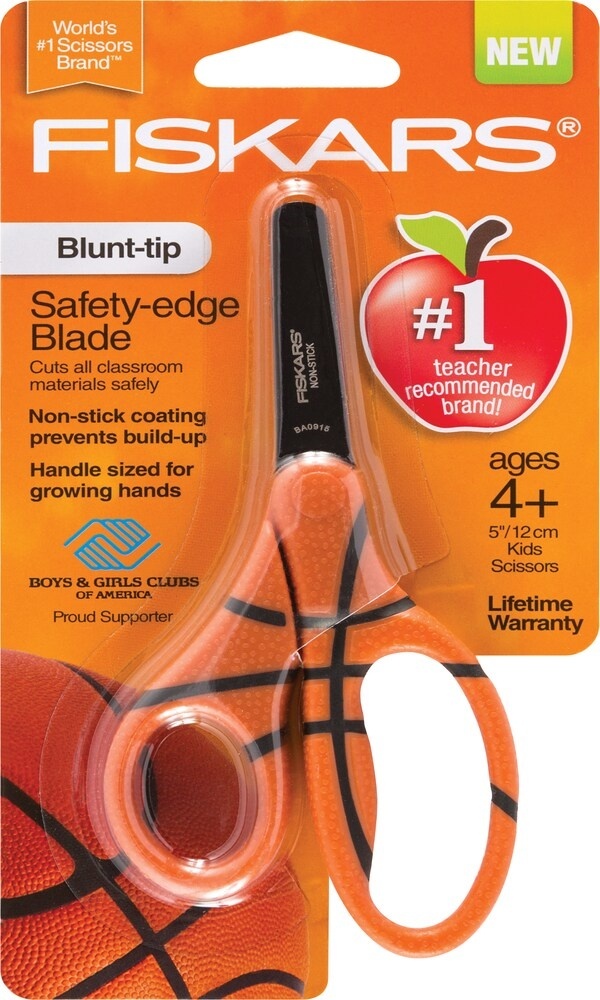 slide 1 of 4, Fiskars MVP Blunt Tip Scissors, 5 in