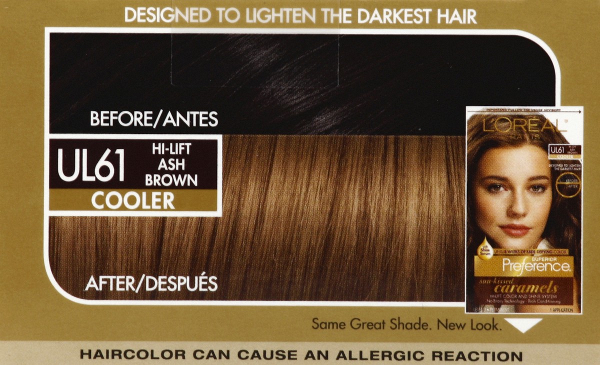 slide 4 of 5, L'Oréal Hair Color - UL61 Hi-Lift Ash Brown, 1 ct