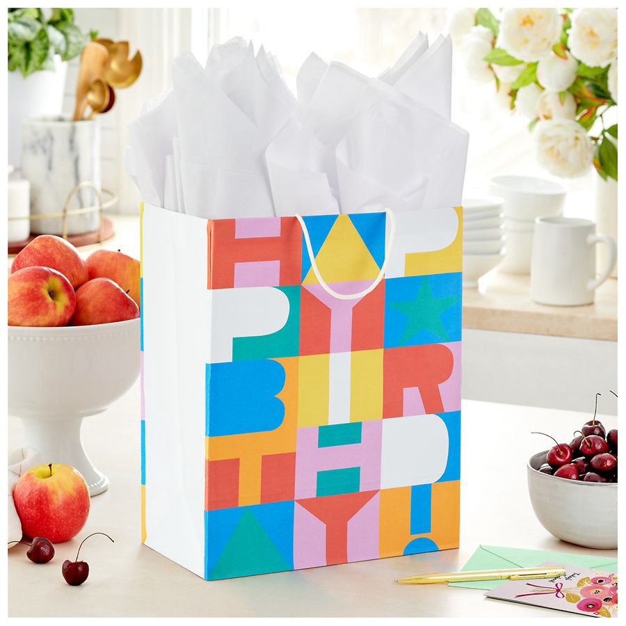 slide 3 of 5, Hallmark Birthday Gift Bag (Color Block) Large, 1 ct