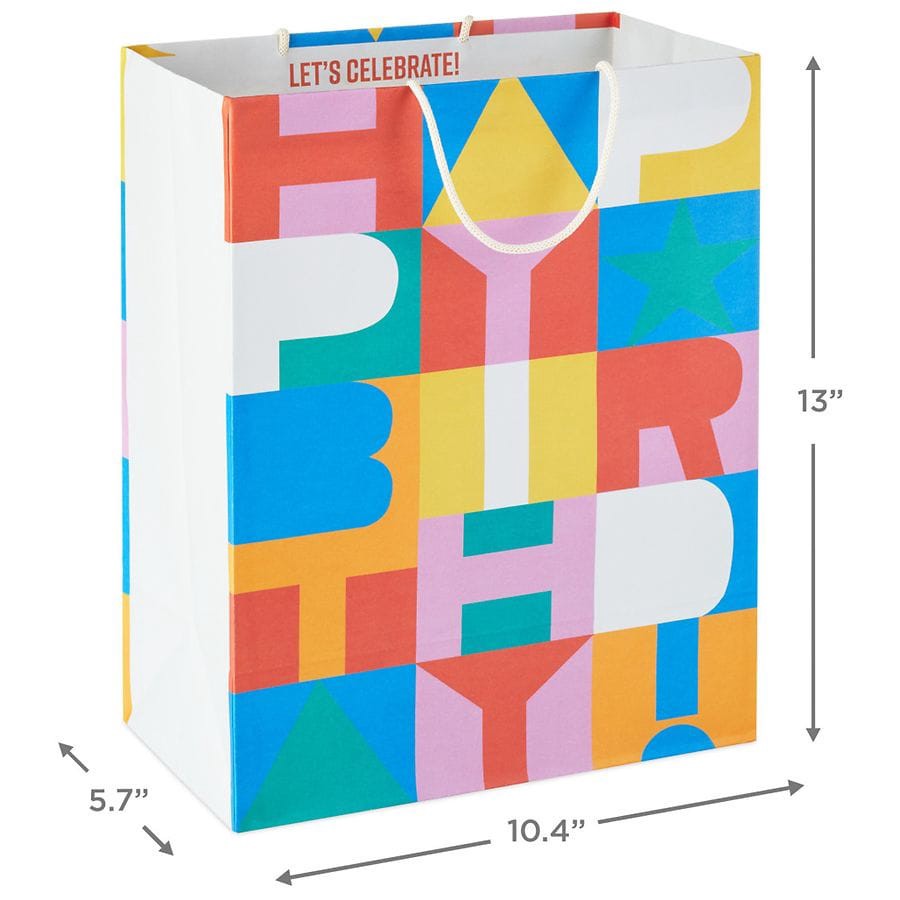 slide 5 of 5, Hallmark Birthday Gift Bag (Color Block) Large, 1 ct