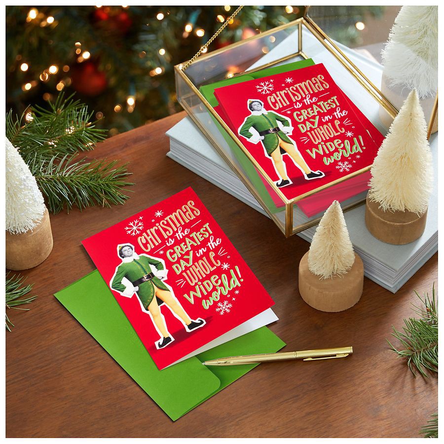 slide 5 of 5, Hallmark Buddy the Elf Boxed Christmas Cards, Greatest Day, 1 ct