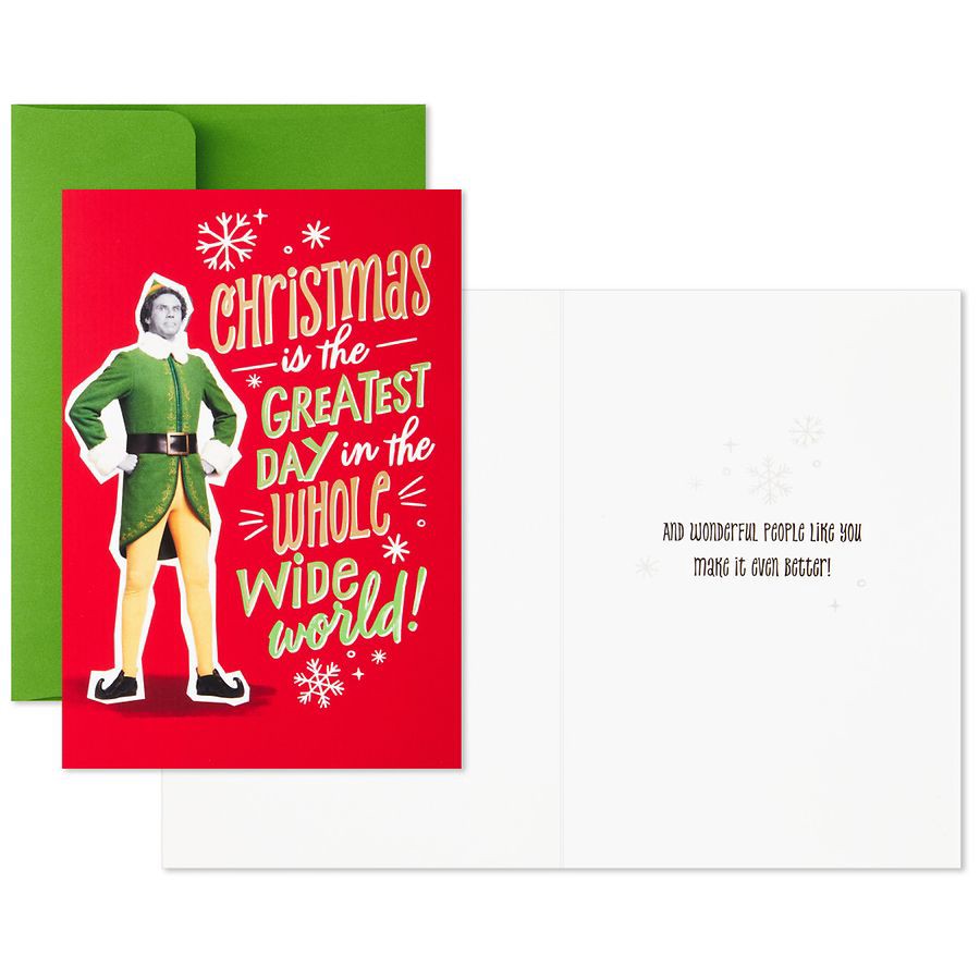 slide 4 of 5, Hallmark Buddy the Elf Boxed Christmas Cards, Greatest Day, 1 ct