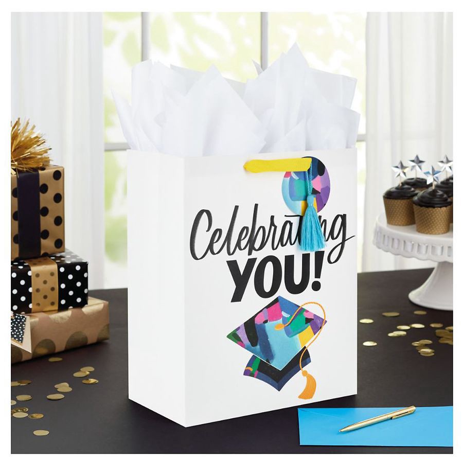 slide 2 of 5, Hallmark Graduation Gift Bag (Celebrating You) Large, 1 ct