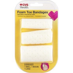 slide 1 of 1, CVS Health Foam Toe Bandages, 3 Ct, 3 ct