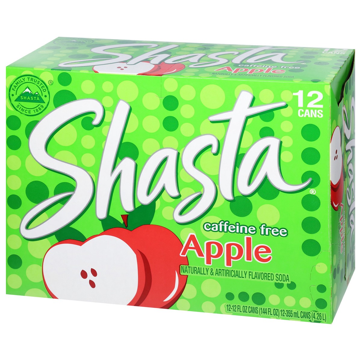 slide 9 of 13, Shasta Caffeine Free Apple Soda 12 - 12 fl oz Cans, 12 ct