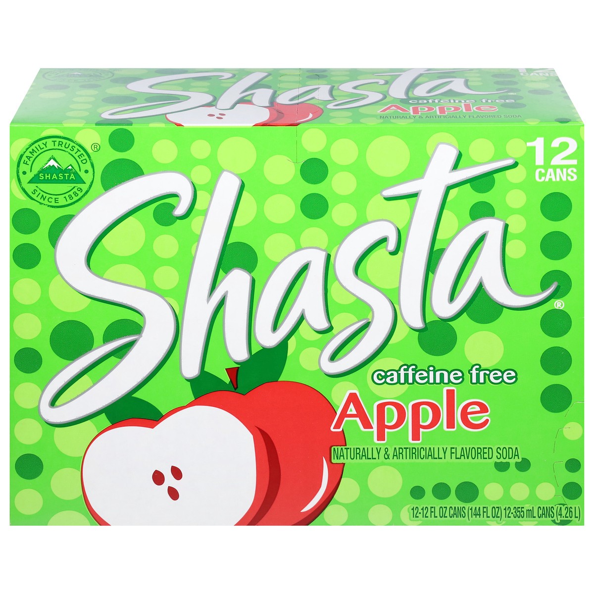 slide 11 of 13, Shasta Caffeine Free Apple Soda 12 - 12 fl oz Cans, 12 ct