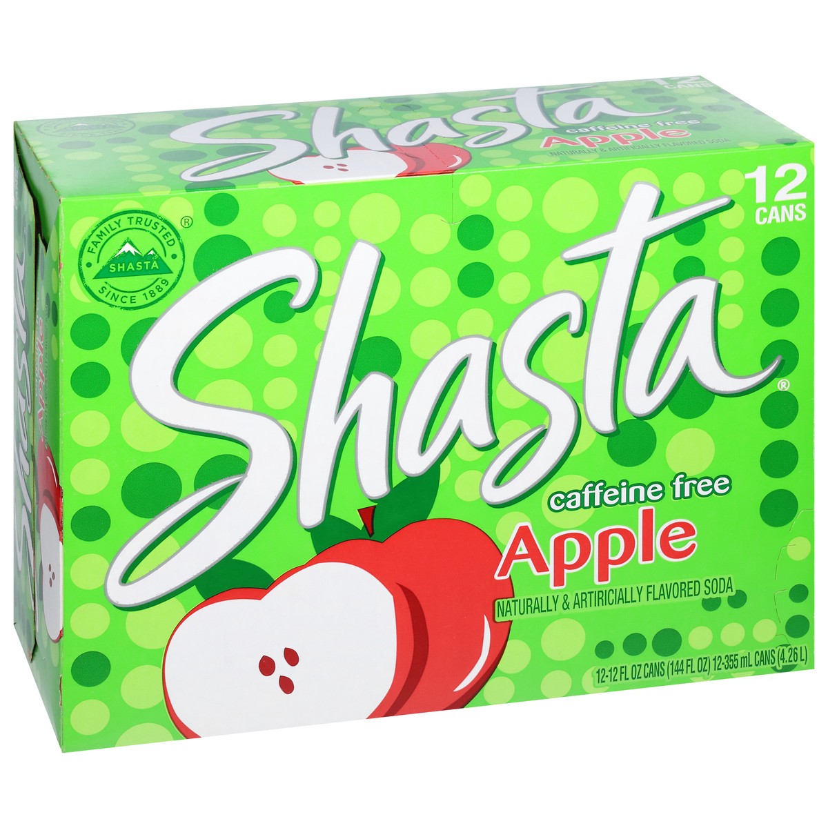 slide 2 of 13, Shasta Caffeine Free Apple Soda 12 - 12 fl oz Cans, 12 ct