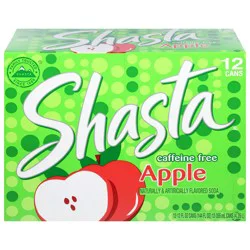 Shasta Caffeine Free Apple Soda, 12 x 12 fl oz Cans