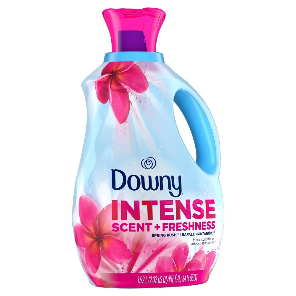 slide 3 of 3, Downy Intense Scent Freshness Spring Rush Fabric Softener, 64 fl oz