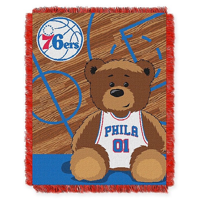 slide 1 of 1, NBA Philadelphia 76ers Jacquard Throw Blanket, 1 ct