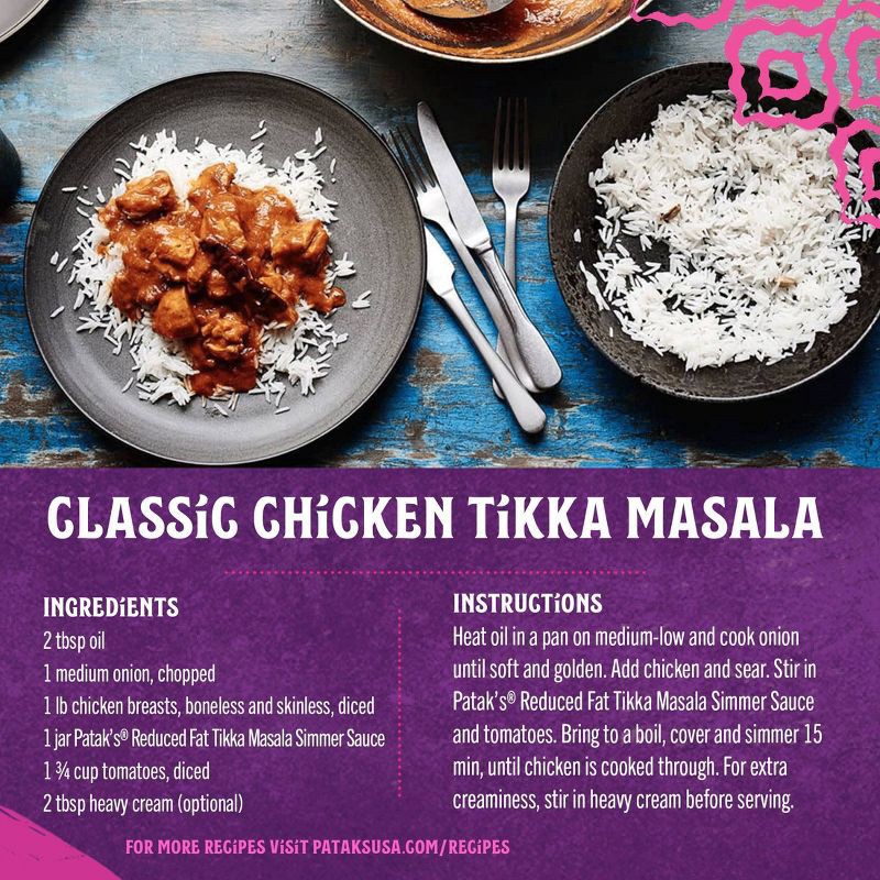 slide 3 of 4, Patak's Medium Tikka Masala Simmer Sauce, 15 oz