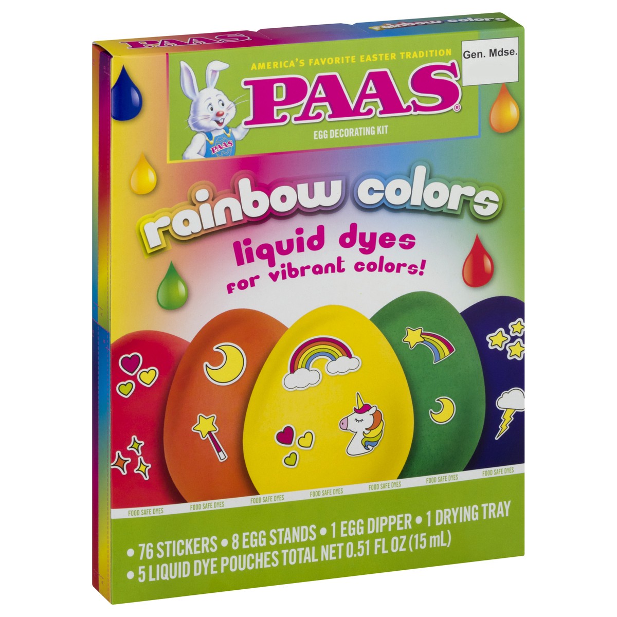 slide 4 of 12, PAAS Liquid Dyes Rainbow Colors Egg Decorating Kit 1 ea, 1 ct