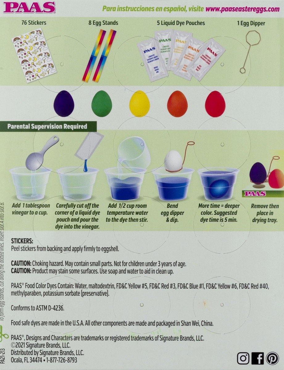 slide 2 of 12, PAAS Liquid Dyes Rainbow Colors Egg Decorating Kit 1 ea, 1 ct