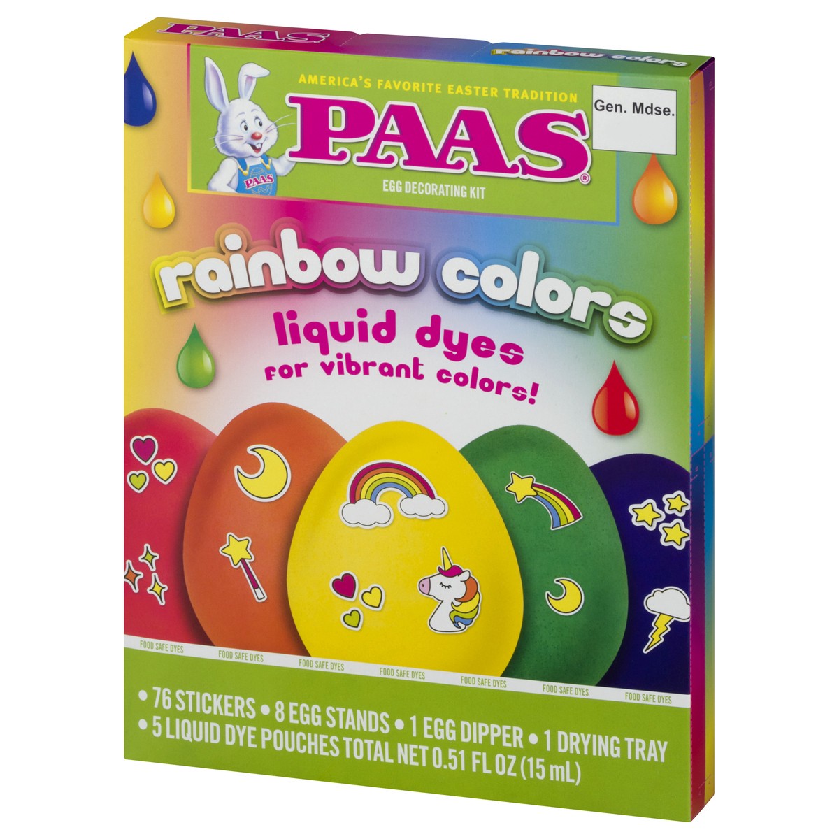 slide 6 of 12, PAAS Liquid Dyes Rainbow Colors Egg Decorating Kit 1 ea, 1 ct