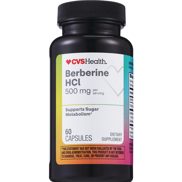 slide 1 of 1, Cvs Health Berberine 500Mg, 60 Ct, 60 ct