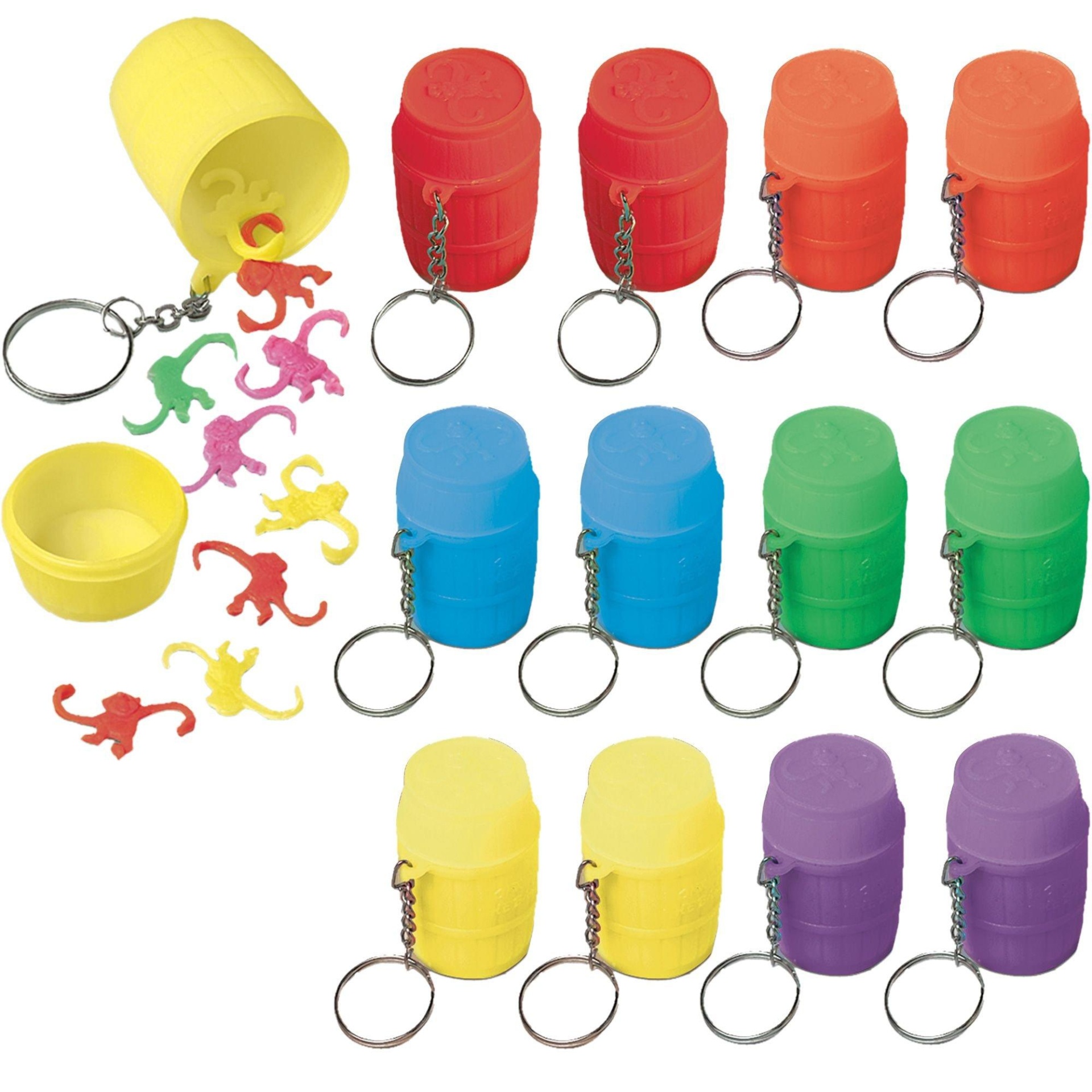 slide 1 of 1, Party City Monkey Game Keychains, 12 ct