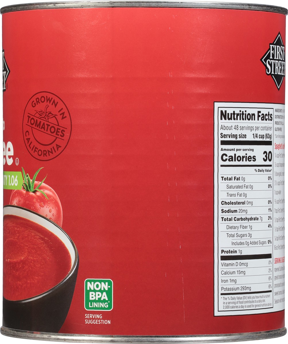 slide 12 of 14, Cb02 First Street Tomato Puree, 106 oz