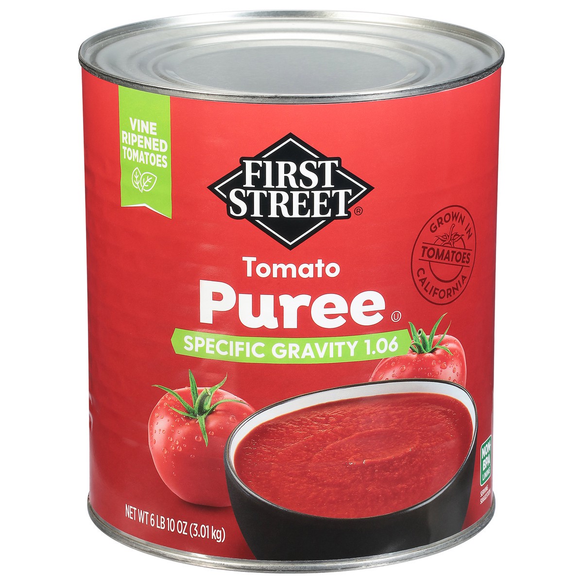 slide 11 of 14, Cb02 First Street Tomato Puree, 106 oz