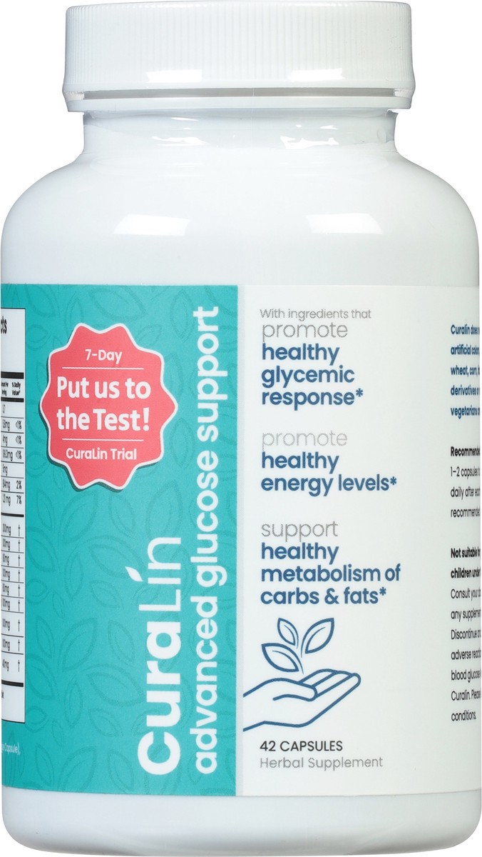 slide 6 of 9, CuraLin Advanced Glucose Support 42 Capsules, 42 ct