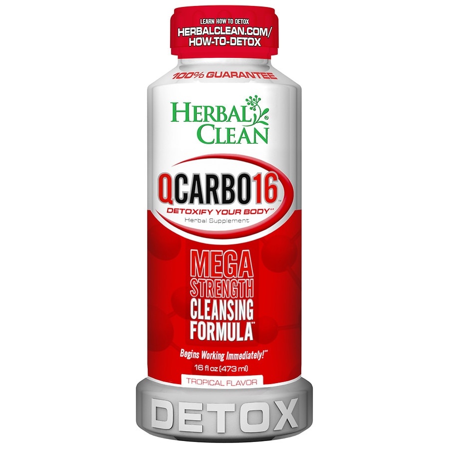 slide 1 of 1, Herbal Clean QCarbo16 Detox Tropical, 16 fl oz