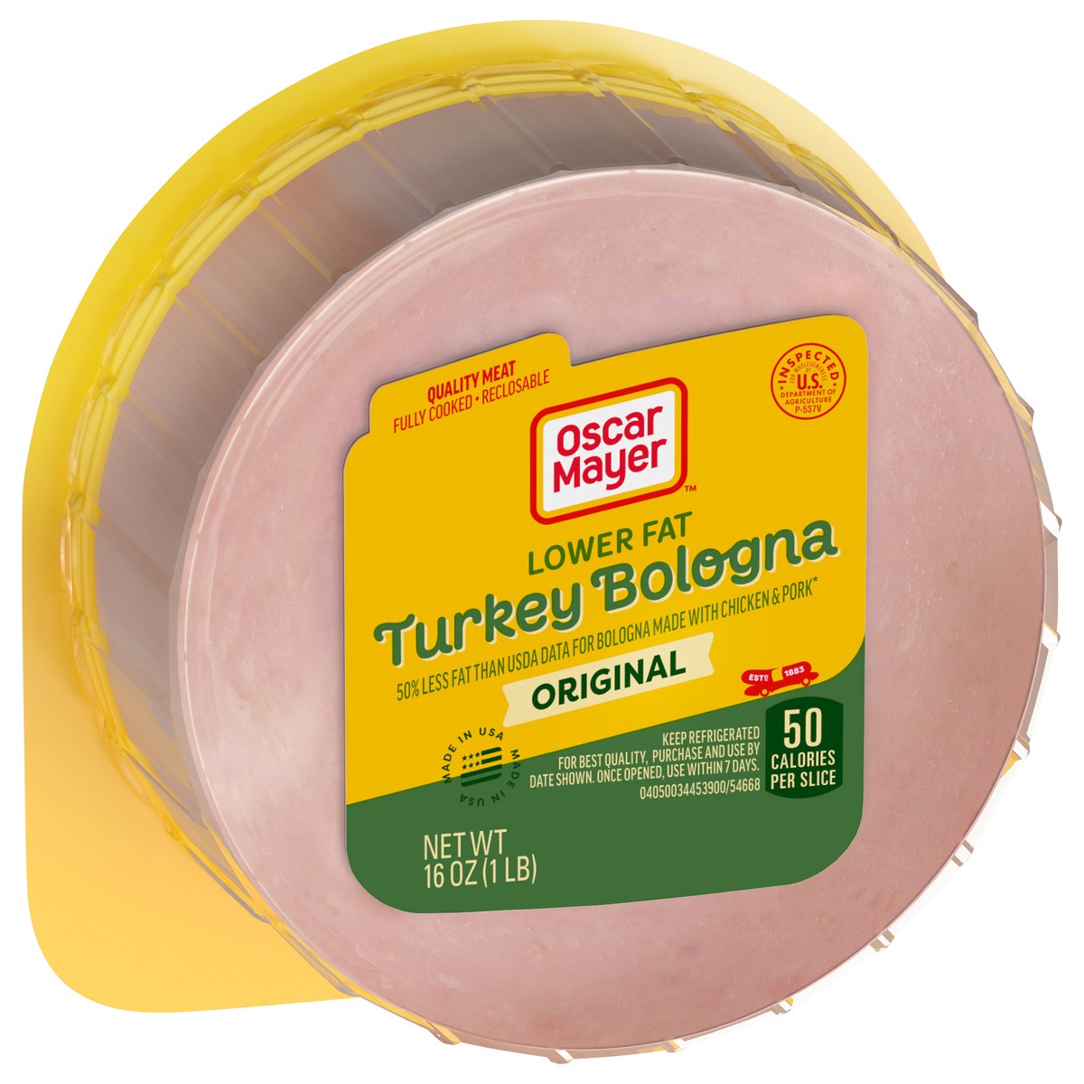 slide 3 of 9, Oscar Mayer Turkey Bologna Deli Lunch Meat with 50% Lower Fat, 16 oz Package, 16 oz