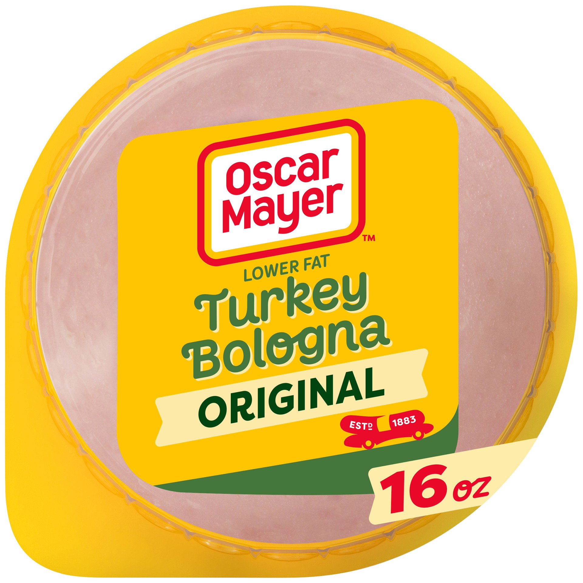 slide 1 of 9, Oscar Mayer Turkey Bologna Deli Lunch Meat with 50% Lower Fat, 16 oz Package, 16 oz