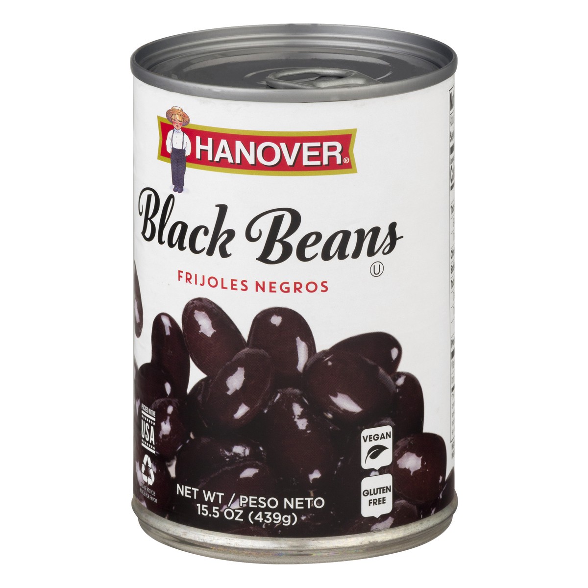 slide 3 of 9, Hanover Black Beans 15.5 oz, 15.5 oz