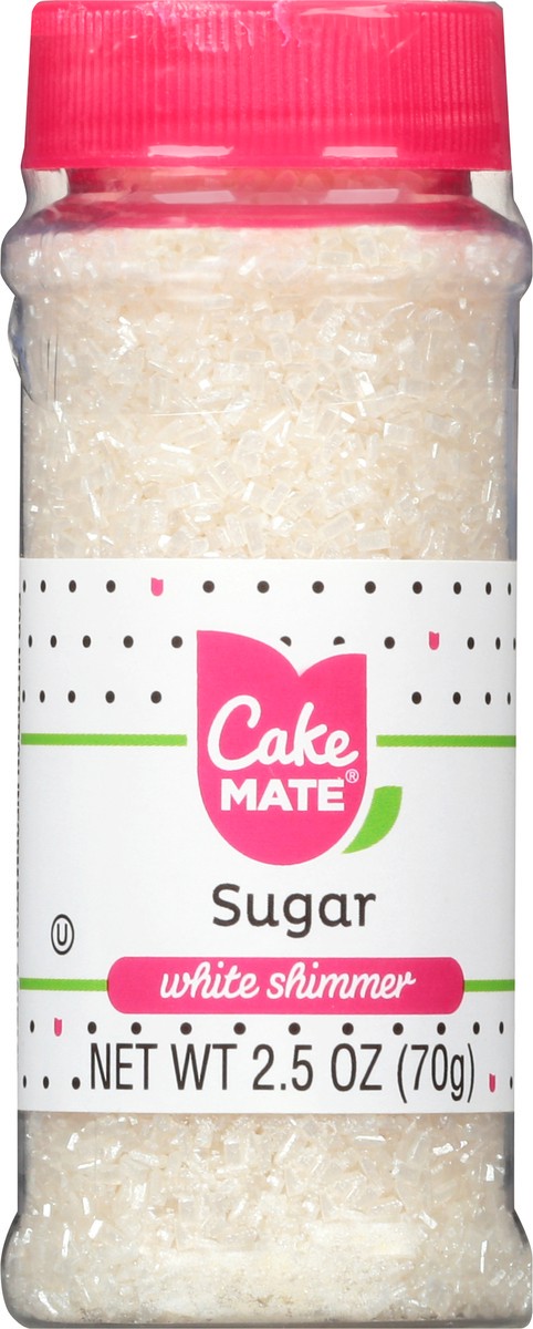 slide 1 of 12, Cake Mate White Shimmer Sugar 2.5 oz, 2.5 oz