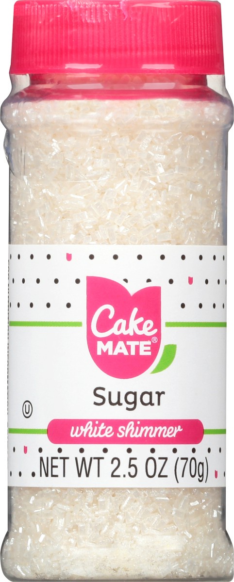 slide 6 of 12, Cake Mate White Shimmer Sugar 2.5 oz, 2.5 oz