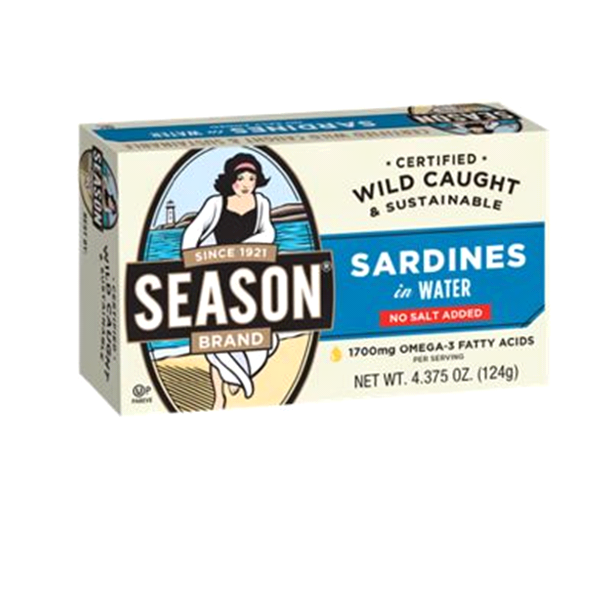 slide 1 of 1, Season Brand Sardines In Water, 4.37 oz