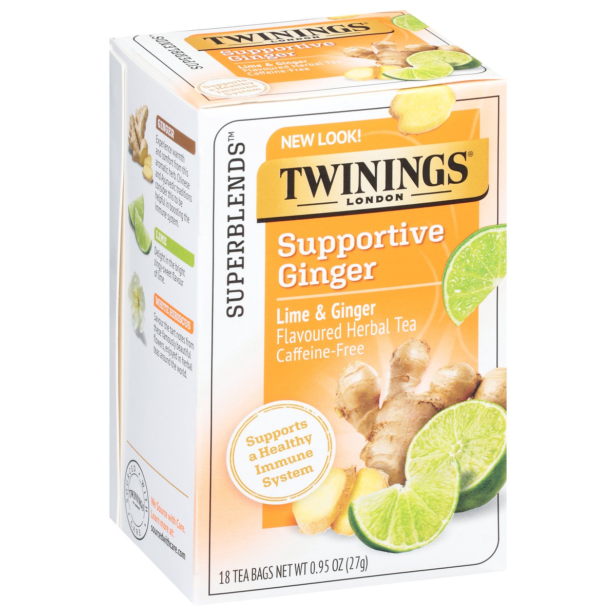 slide 2 of 9, Twinings Lime & Ginger Protect Tea, 18 ct