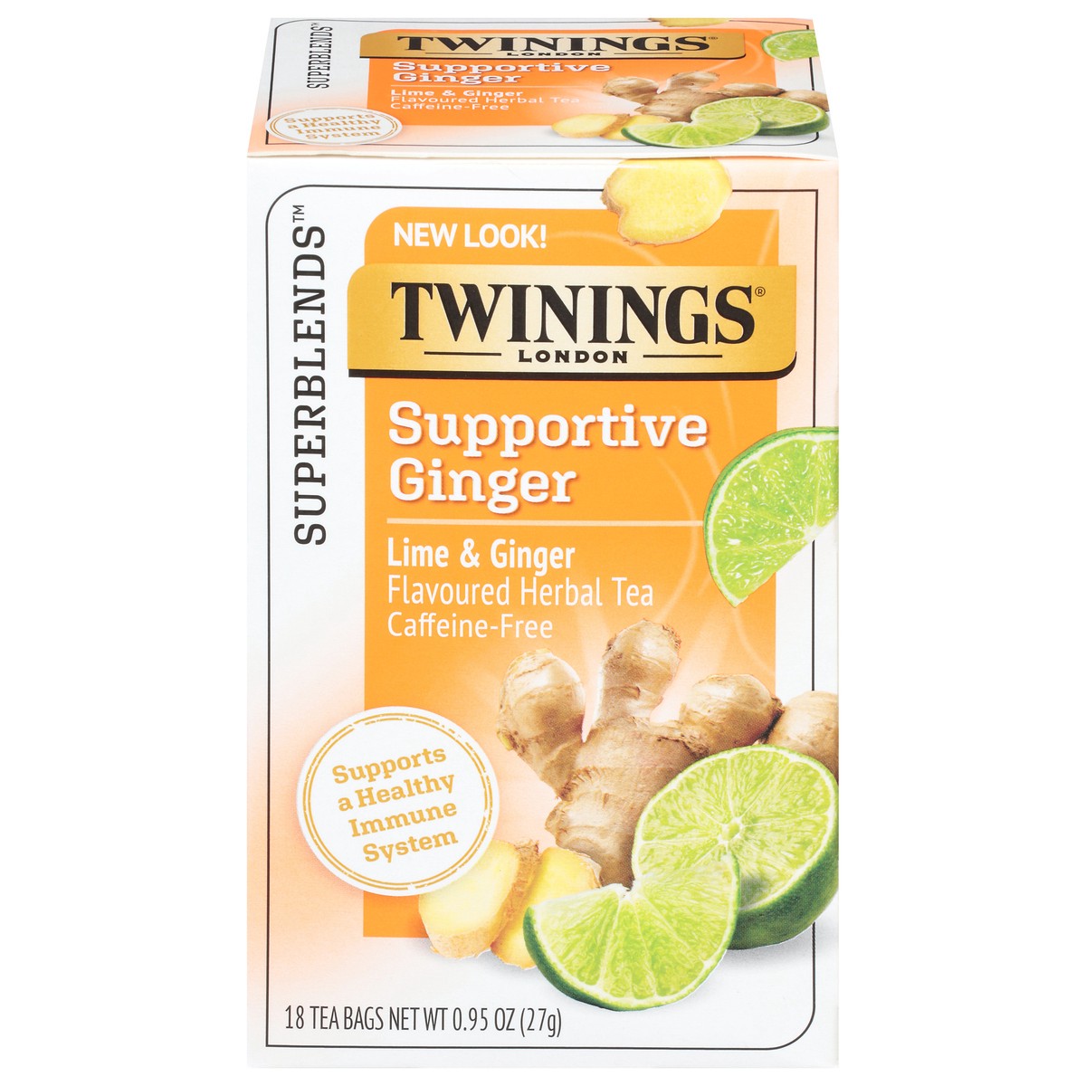 slide 1 of 9, Twinings Lime & Ginger Protect Tea, 18 ct