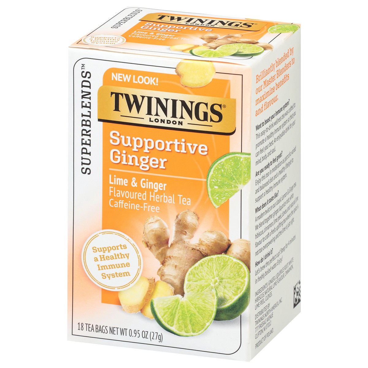 slide 3 of 9, Twinings Lime & Ginger Protect Tea, 18 ct