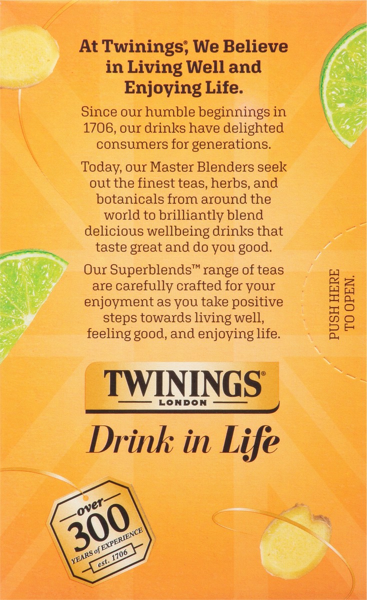 slide 5 of 9, Twinings Lime & Ginger Protect Tea, 18 ct