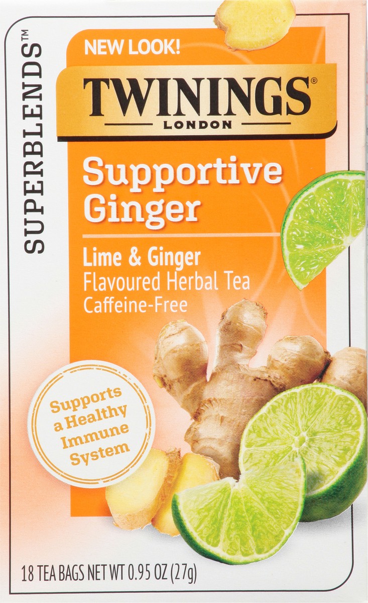 slide 6 of 9, Twinings Lime & Ginger Protect Tea, 18 ct