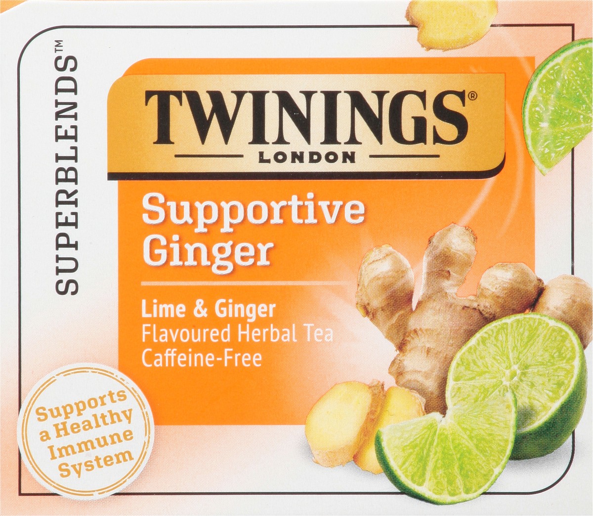 slide 9 of 9, Twinings Lime & Ginger Protect Tea, 18 ct