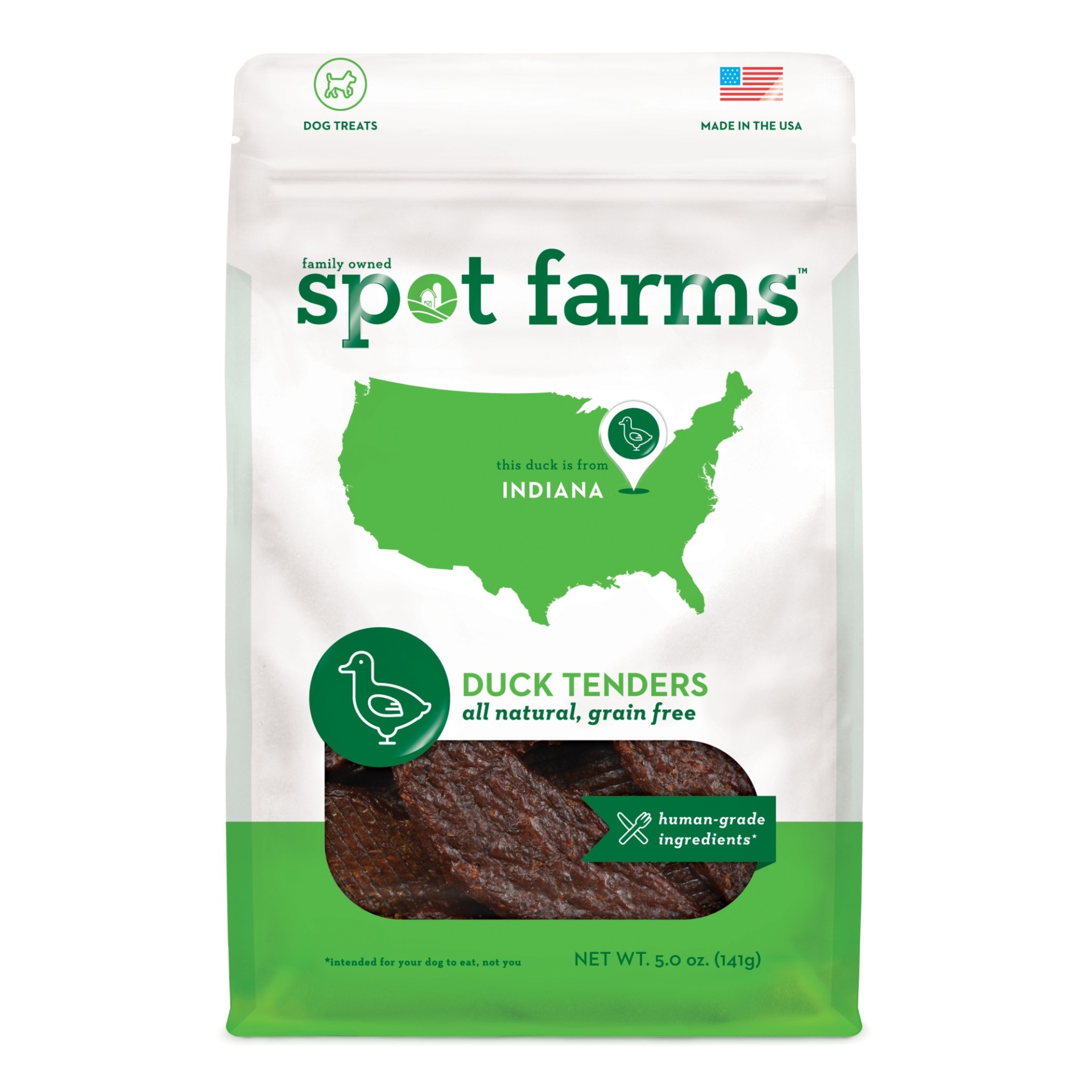 slide 1 of 1, Spot Farms Duck Tenders Human Grade Dog Treats, 5 oz