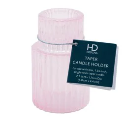 HD Designs Tall Taper Holder - Pink