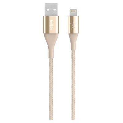 slide 1 of 2, Belkin DuraTek Lightning Cable - Gold, 1 ct