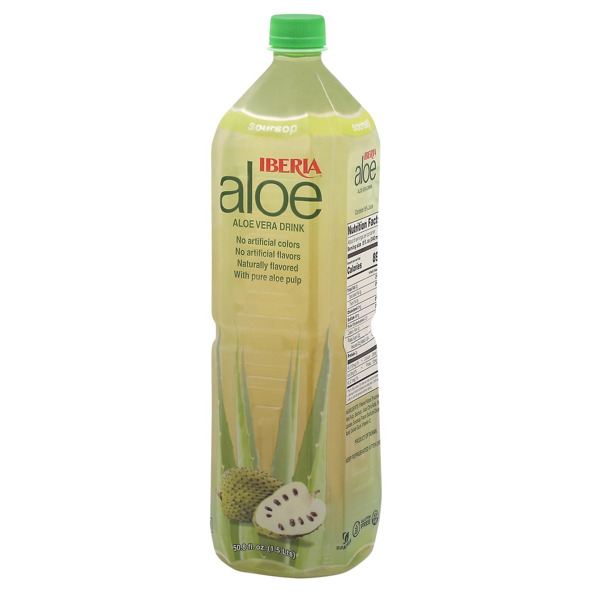 slide 10 of 12, Iberia Soursop Aloe Vera Drink with Pure Aloe Pulp - 50.8 fl oz, 50.8 fl oz