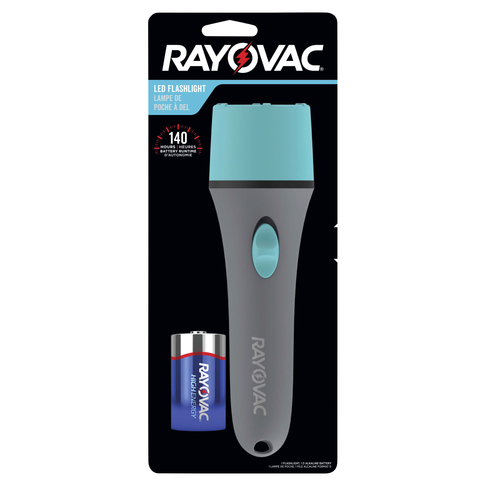 slide 1 of 1, Rayovac RAYOVAC Brite Essentials (1)D LED Hang Loop Flashlight, 1 ct